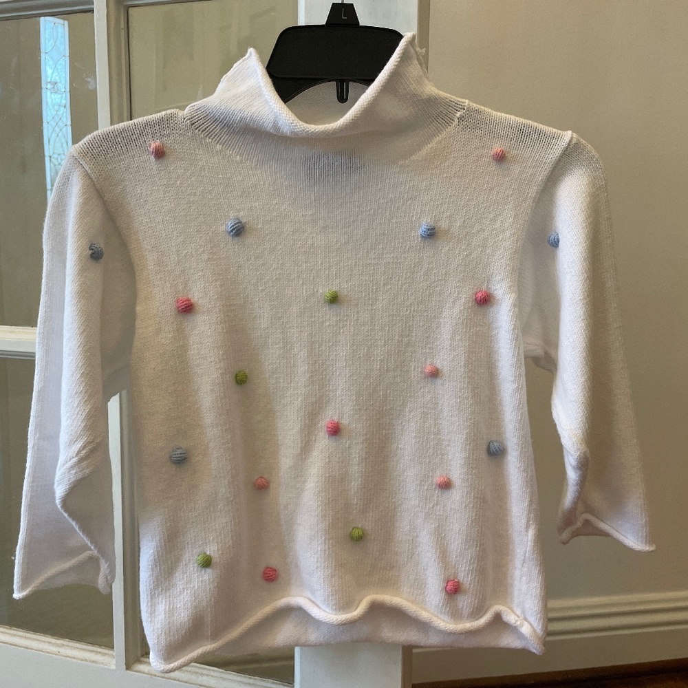 🩷🩵💚Pom pom multicolor sweater!🩷🩵💚